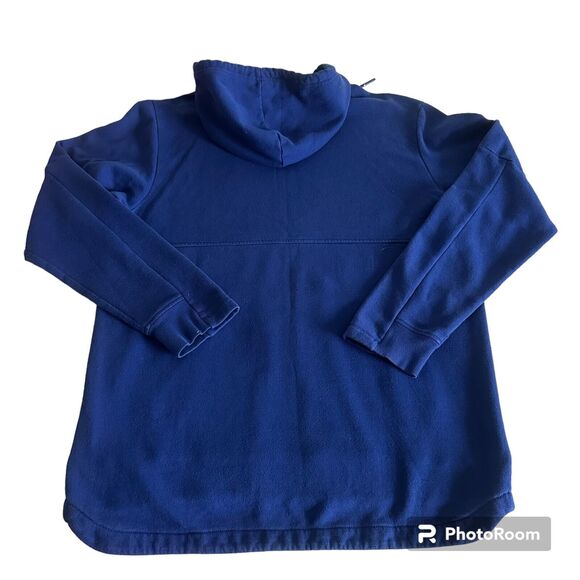 Adidas Hoodie Mens Large Blue Pullover Hooded Sweatshirt Logo Active Adult - Picture 3 of 7